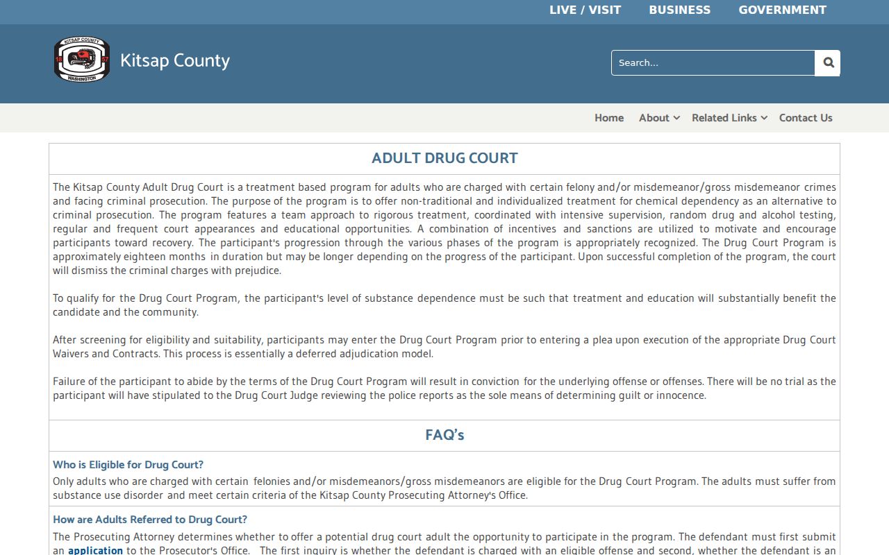 Kitsap County official treatment courts page