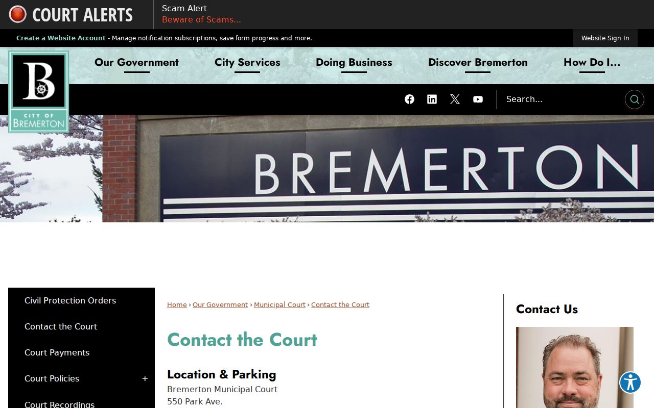 Bremerton court docket municipal court building and contact information
